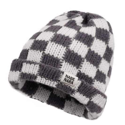 Croogo Cuffed Beanie for Men Women Knit Skull Cap Warm Stocking Hats Winter Beanie Plaid Acrylic Hat Skullcap Hat,Gray-KH56