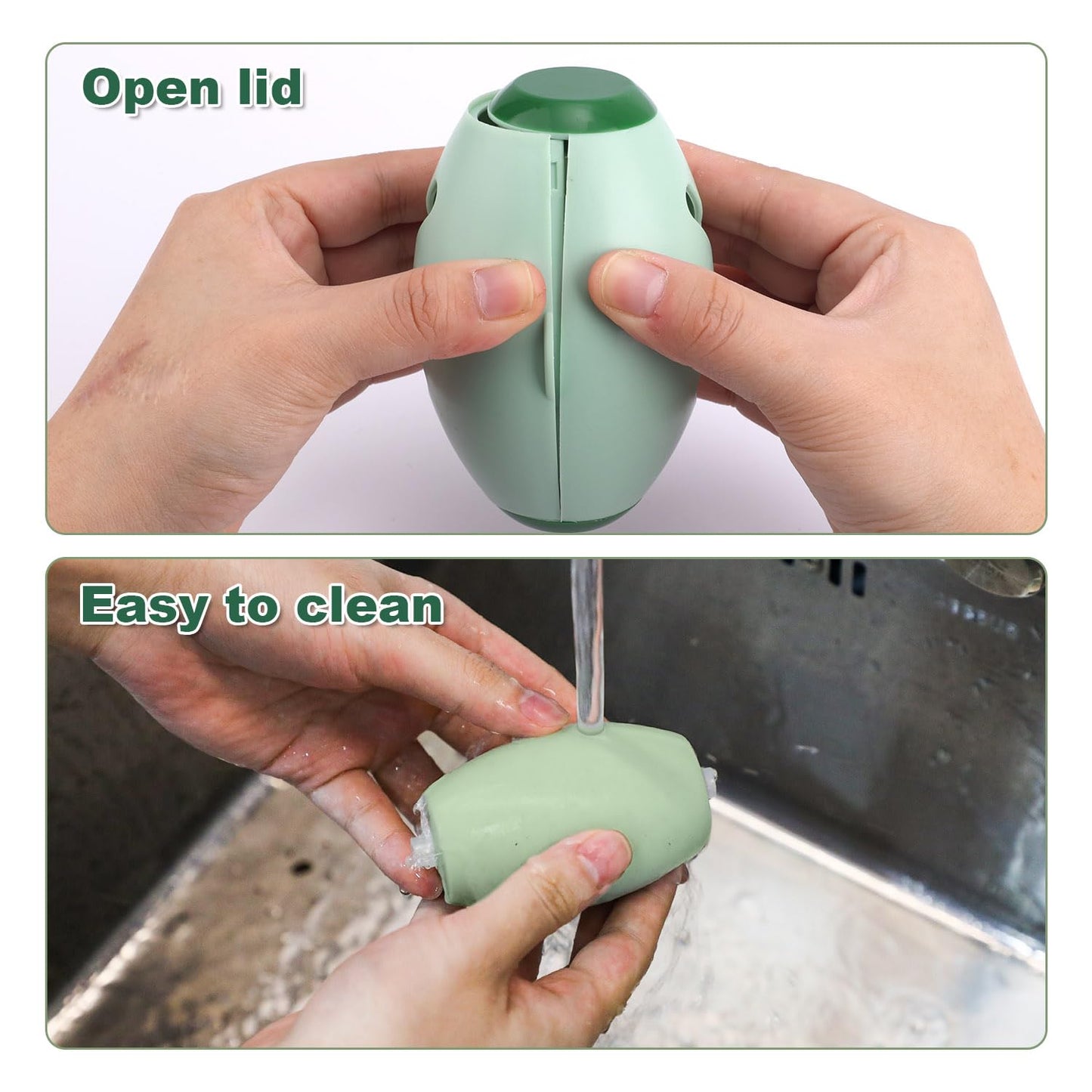 Washable Reusable Lint Roller Ball, Travel Mini Size Brushes Pet Hair Remover for Clothes, Sofas, Beds & Car Interiors, Portable Sticky Gel Fuzz Fur Dust Debris Cleaning Tool for Household (Green)