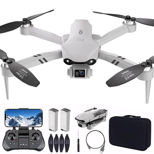 Drone with Camera for Adults, 4K UHD GPS RC Drone Brushless Motor, Smart FPV Foldable Quadcopter for Beginners, 5G WIFI Transmission, Auto Return, Follow Me, Waypoints, Altitude Hold, 30 Mins Flight Time,for Boys Girls