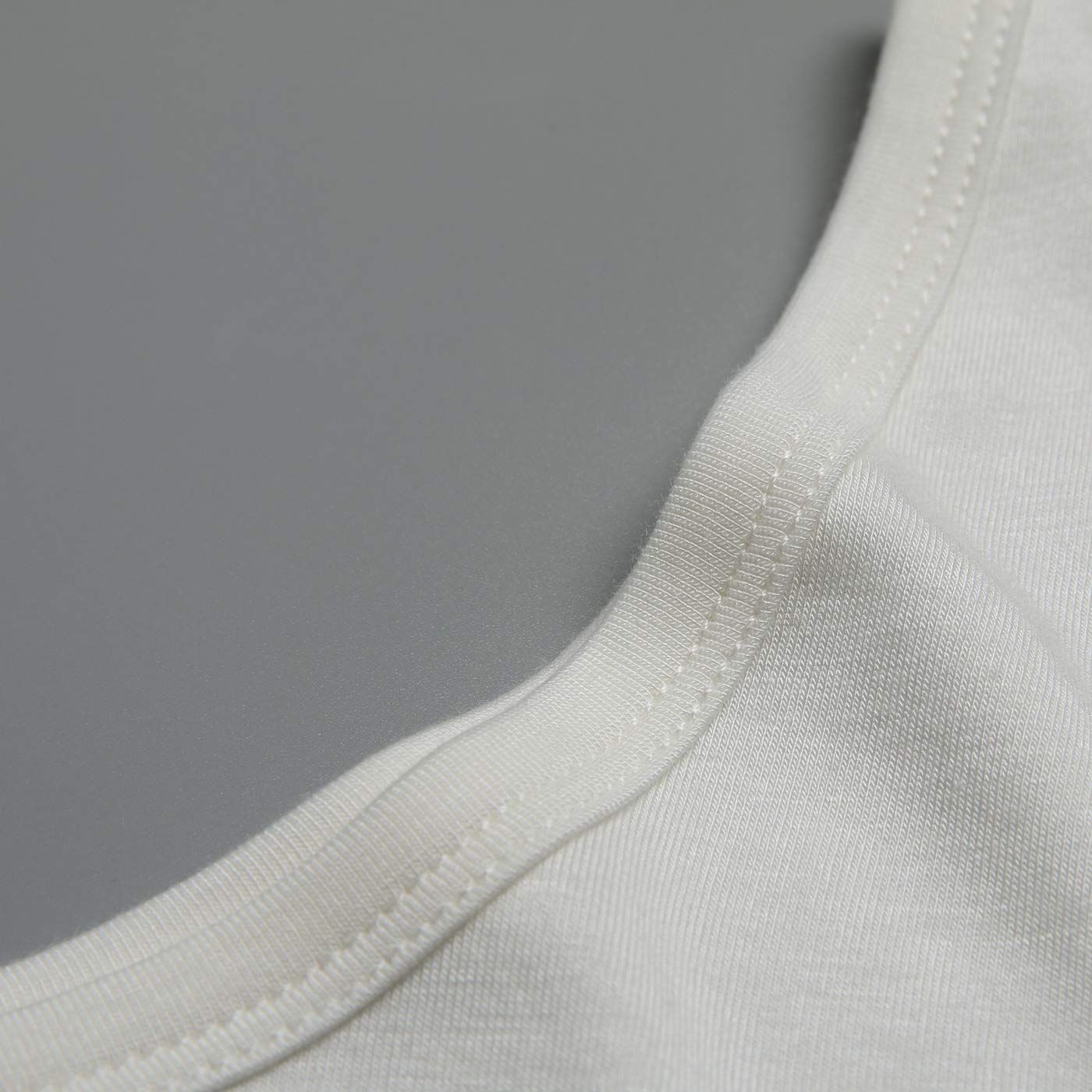 Mcilia Women's Ultrathin Modal Round Neck Long Sleeve Thermal Top/Shirt Off-White Small (US Size 2 4 6)