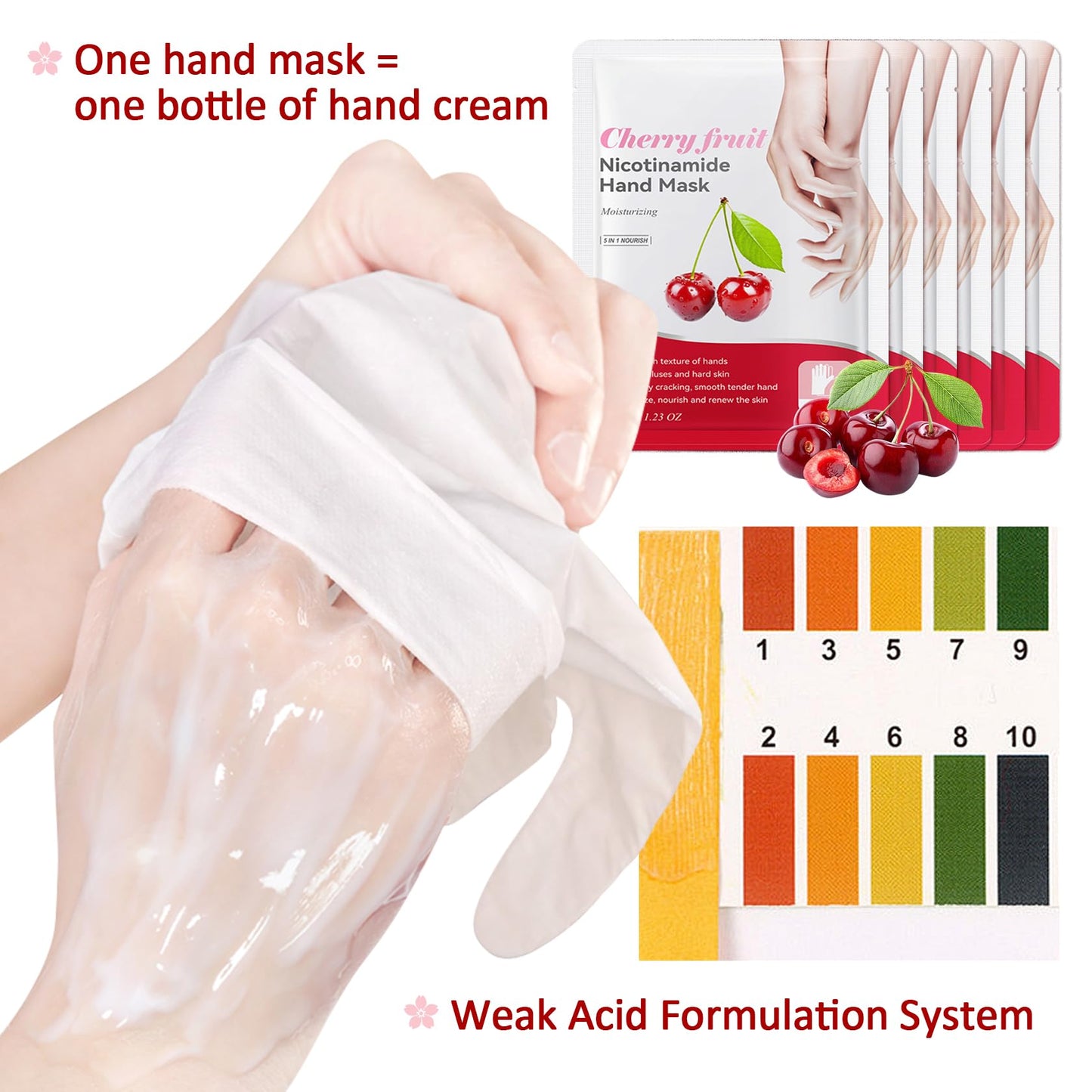 PPPanYiDi Hand Masks Moisturizing Gloves,6 Pairs Hydrating Hand Peel Masks Gift Set for Dry Cracked Hands Care,Long-lasting and Non-greasy Hand Moisturizer Gloves for Women B