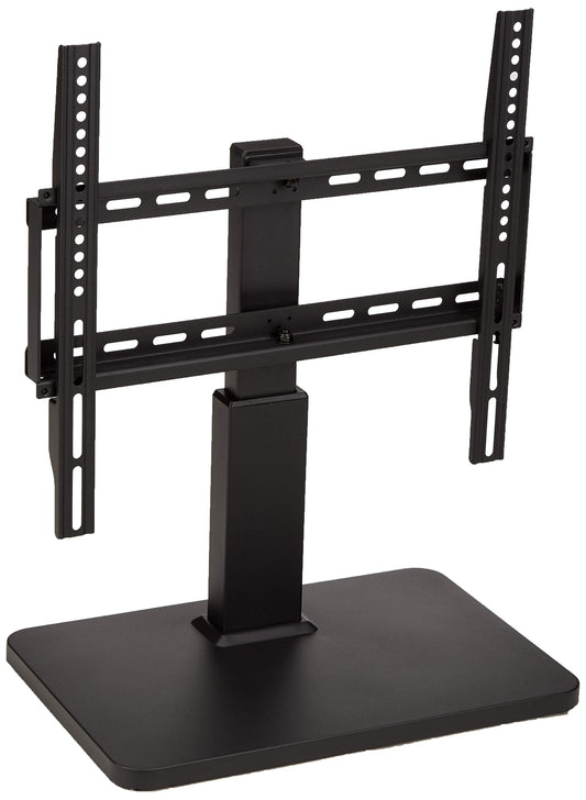 Amazon Basics Swivel Pedestal Table Top TV Mount for 32" to 65" TVs up to 55 lbs, Height Adjustable 14-19 Inches, Max VESA 400x400, Black