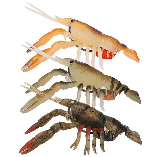 TRUSCEND Pre-Rigged Fishing Jigs, 1:50 Super Durable TPE Bass Fishing Lures, Well-Made Lifelike Soft Crayfish Swimbait, Weedless MarshSwamp Fishing Lure for Trout Crappie Walleye, Keep Separately!