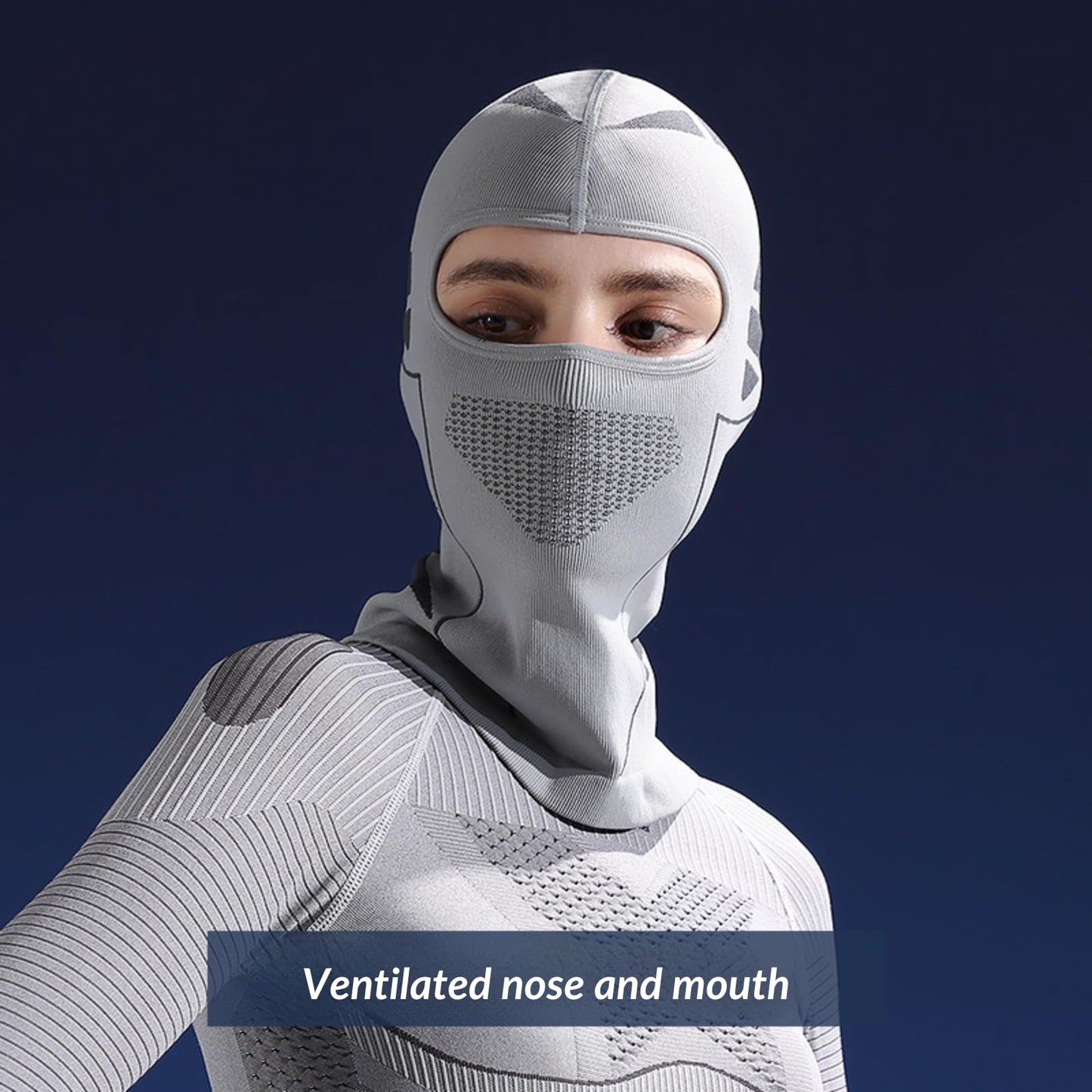 2THESTARS Ski Mask for Men Women, Shiesty Mask, Windproof Balaclava Face Mask for Outdoor Activities, Skiing, Motorcycle Riding, and Cycling, White