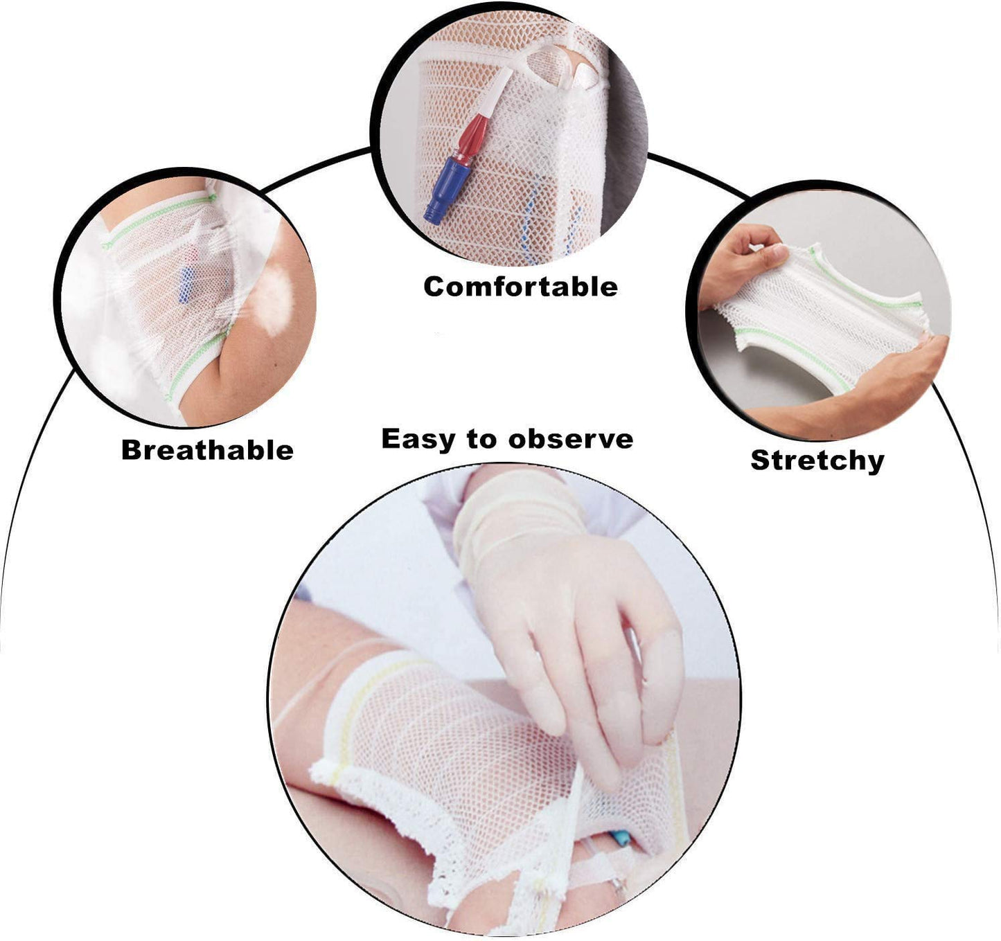 CHOYTONG PICC Line Cover Sleeve - Arm Nursing PICC Shield Catheter Protector for Adult & Teenager, Elastic Net, Ultra-Soft, Breathable, Comfortable(XL)