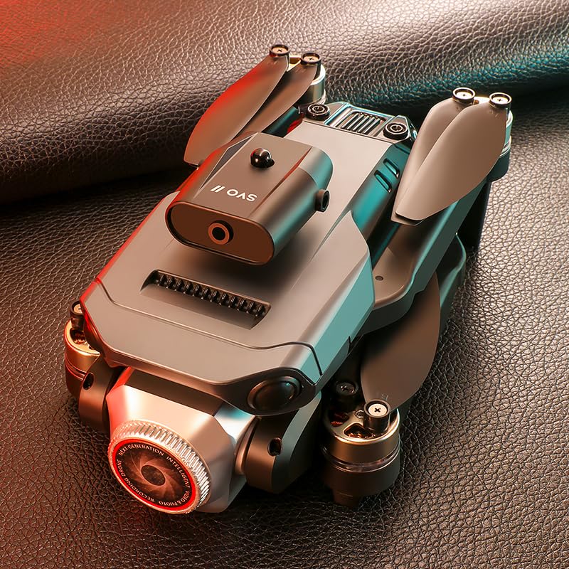 RC Drone With Screen Display, Dual Camera, Stunt Rolling, Optical Flow Hover, LED Lights, Speed Adjustment, Impact-Resistant ABS Shell, Quadcopter, 2 Batteries, Memory Card, Card Reader, Handbag