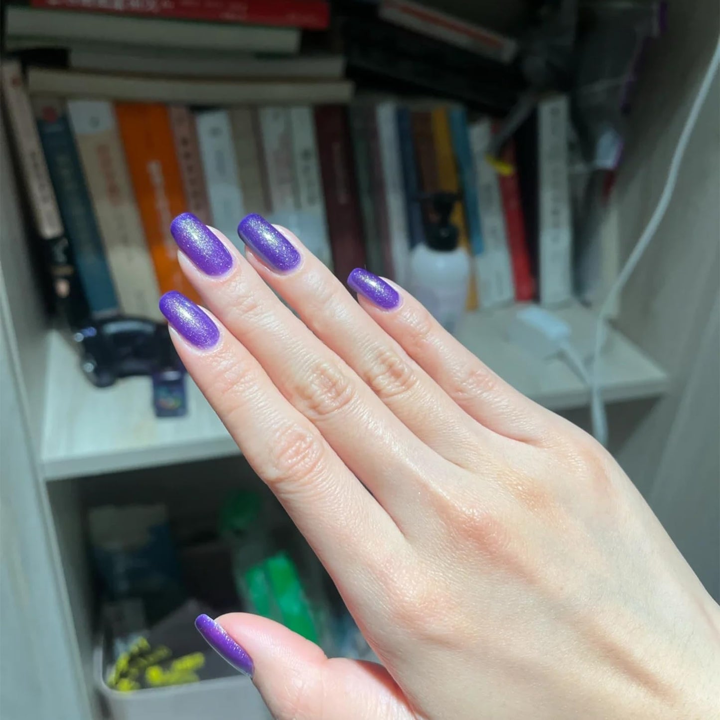 COSMOO Shimmer Nail Polish, 12ml Glitter Quick Dry Nail Lacquer for Nail Art Varnish, 0.41 fl oz