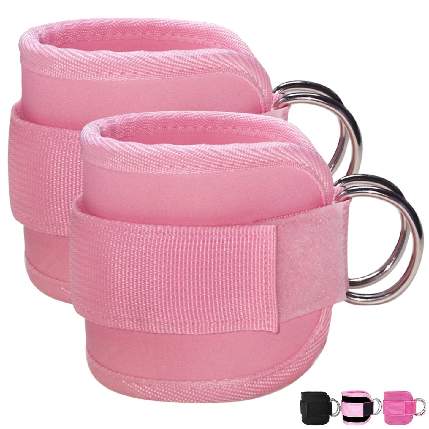 Anemeeoke Fitness Ankle Straps for Cable Machine Women, Pink