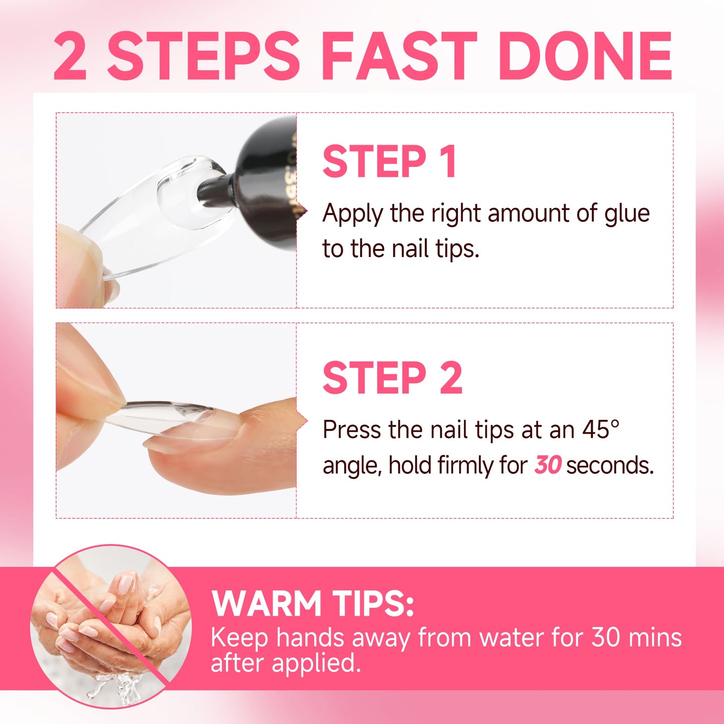 UNA GELLA No Lamp Need Semi Solid Nail Glue Gel 10ml and Nail Glue Remover 12ml Solid Gel Glue Kit for Press On Nails, Soak Off Glue Remover for Nails Quick Removal