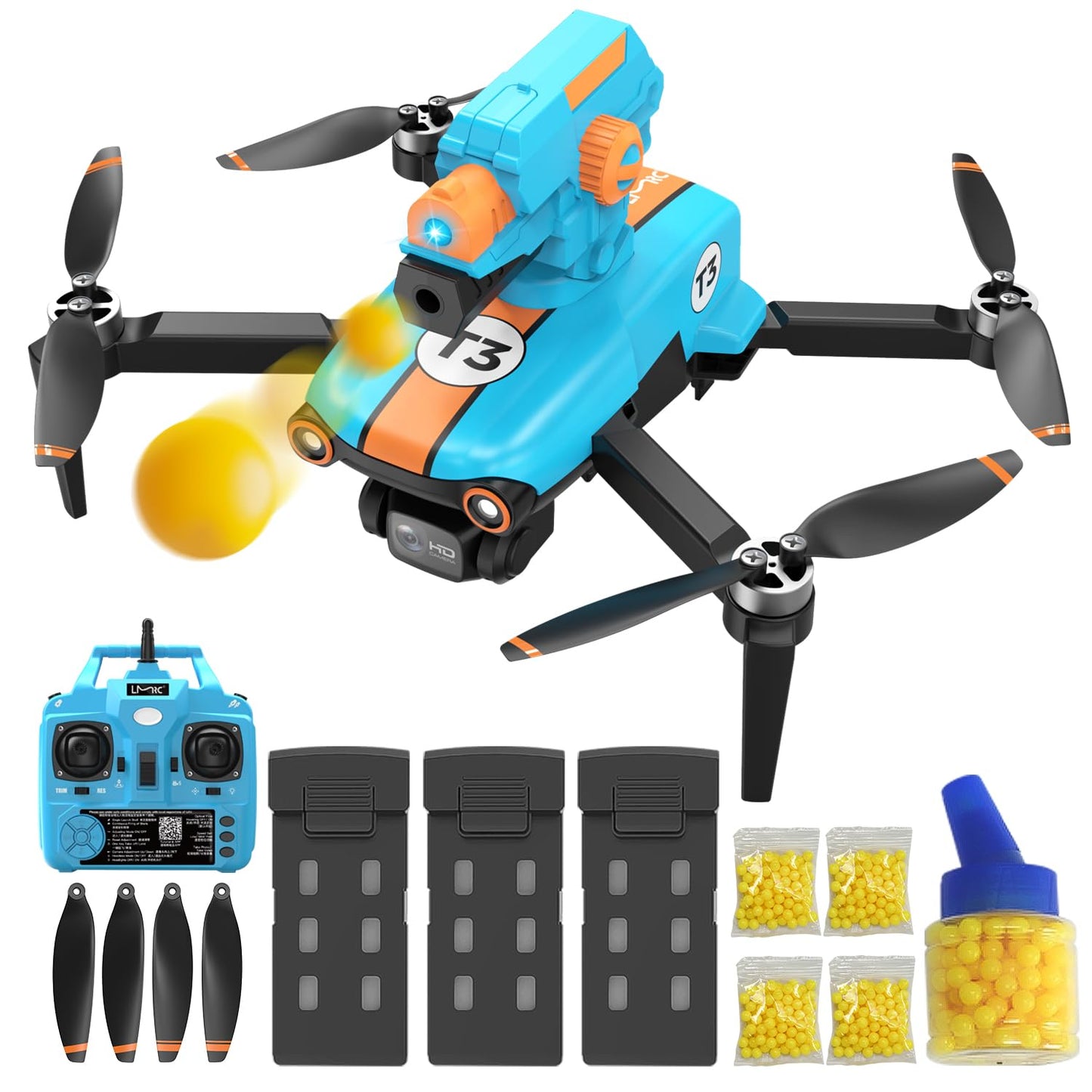 LMRC-12D Max Bullet Toy Drone with 4K Camera for Adults Beginner, Foldable 2.4GHz FPV Drone With Turret,30 Mins Flight Time, RC Quadcopter Toys Gift,2 Batteries