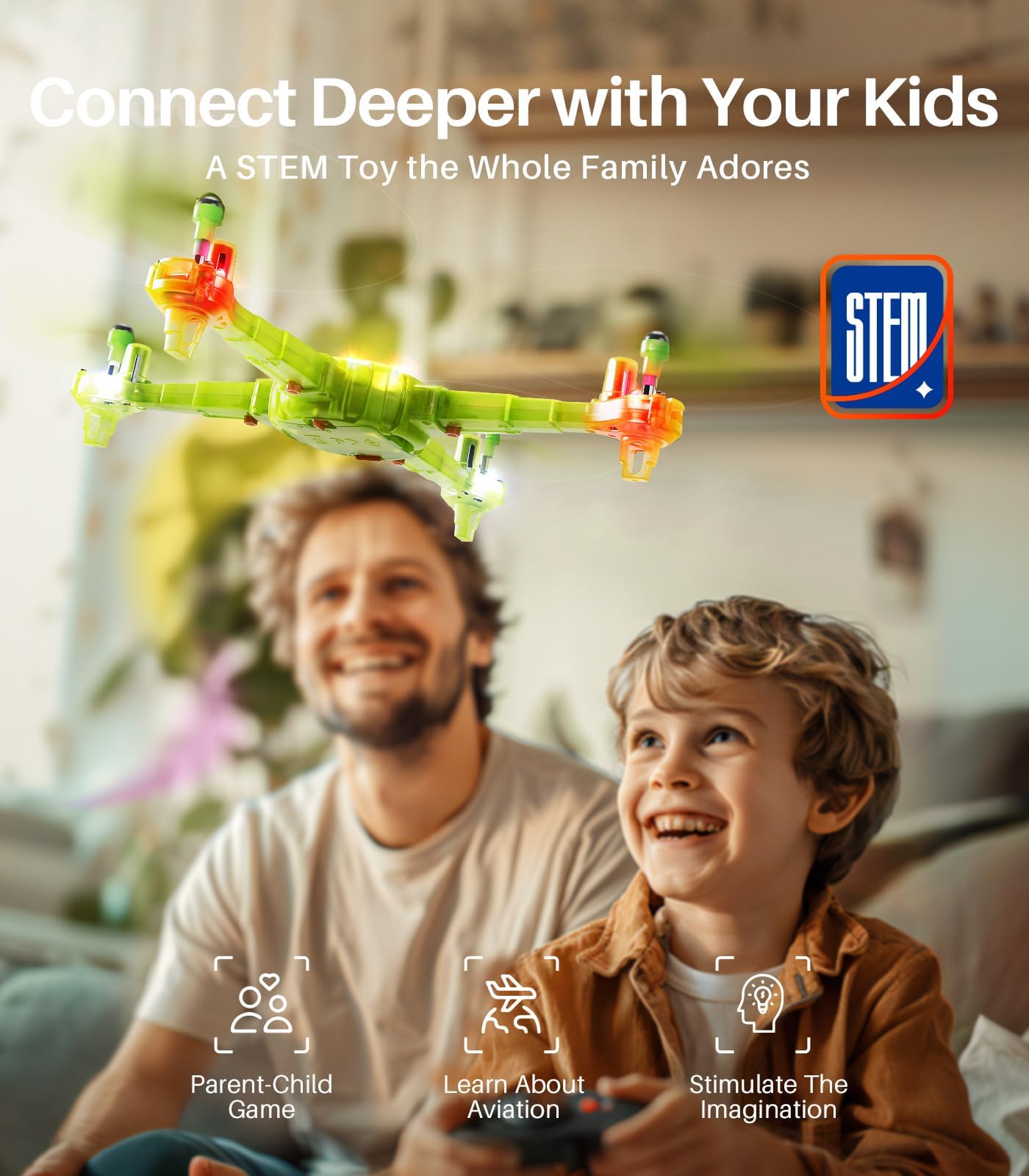 SYMA Kids Drone with 7-Color LED Light, X440 Indoor Drone for Adults with Altitude Hold, 360°Flip Lightweight RC Helicopter, 2 Batteries Easy to Fly Gift for Kids Beginners