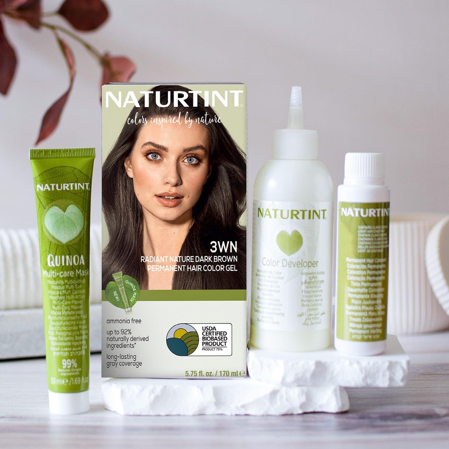 Naturtint 3WN Radiant Nature Dark Brown Permanent Hair Color (Pack of 1), Ammonia Free, Vegan, Cruelty Free, up to 100% Gray Coverage, Long Lasting Results (Packaging may vary)