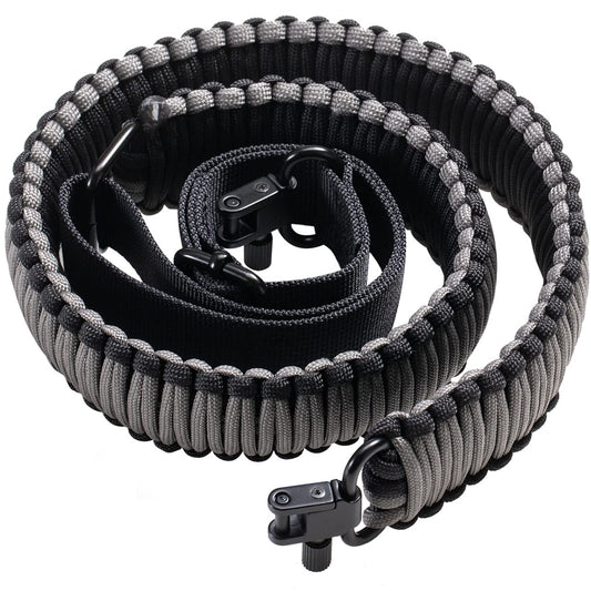 VVAAGG Two-Point Paracord Rifle Sling with Swivels, 2 Point Gun Sling with Quick Adjustable Length Gun Strap