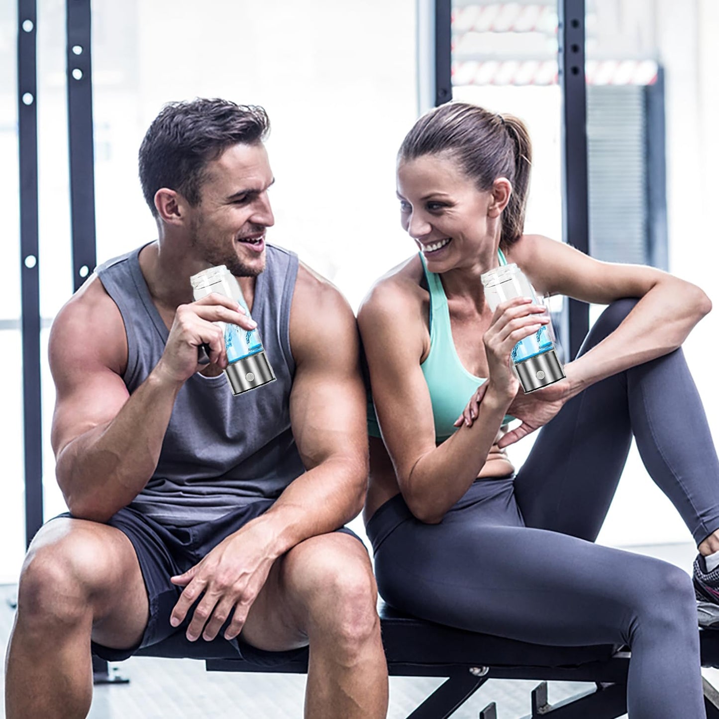 Hydrogen Water Bottle Generator 2 Pack 2025 w SPE/PEM Tech Water Ionizer, Portable Hydrogenated Water Machine Improve Water in 3 Minutes Hydrogen Rich