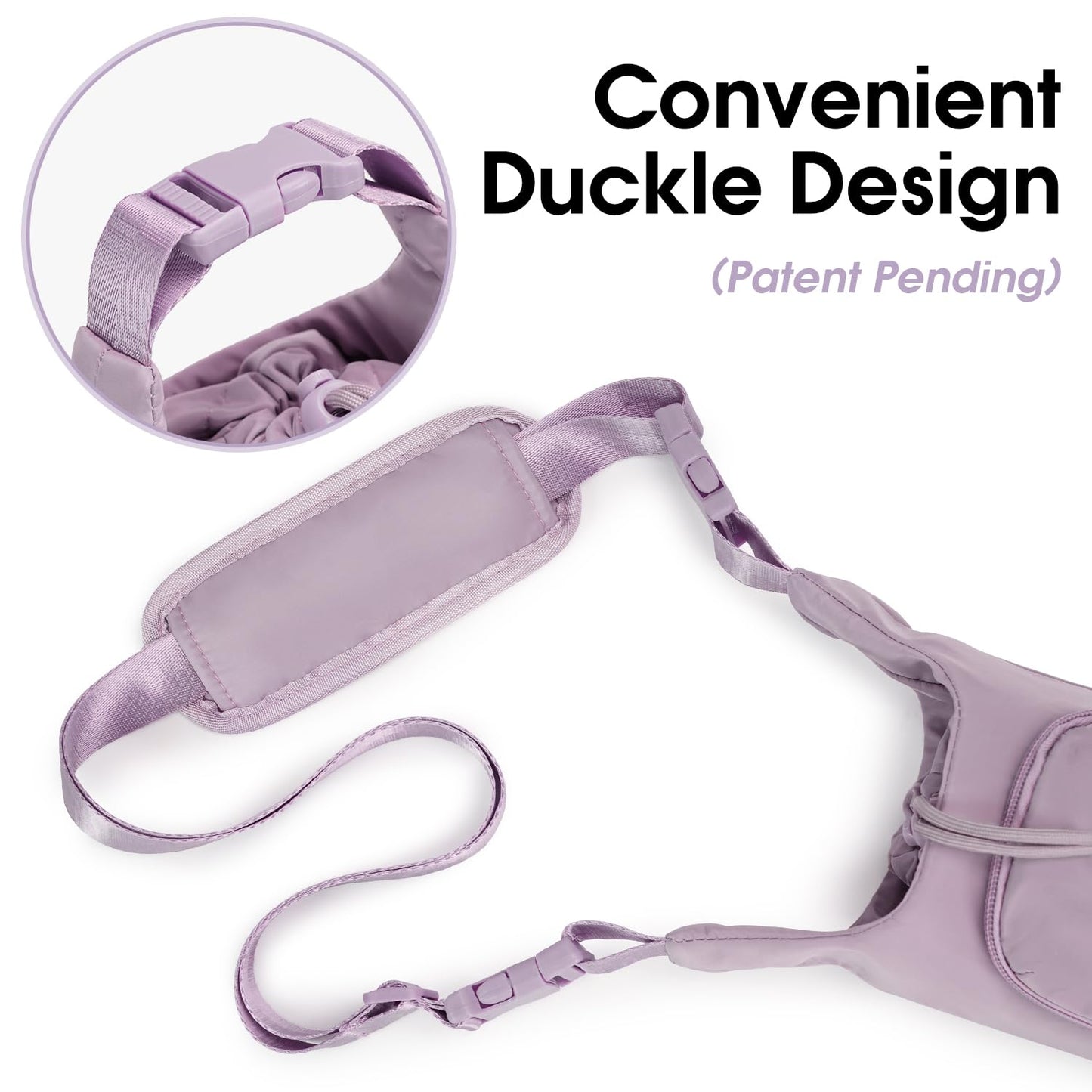 Ceneda Water Bottle Carrier Bag with Phone Pocket 32oz 40oz Tumbler Insulated Water Bottle Holder with Adjustable Shoulder Strap Carrier Sling Bag (Purple)