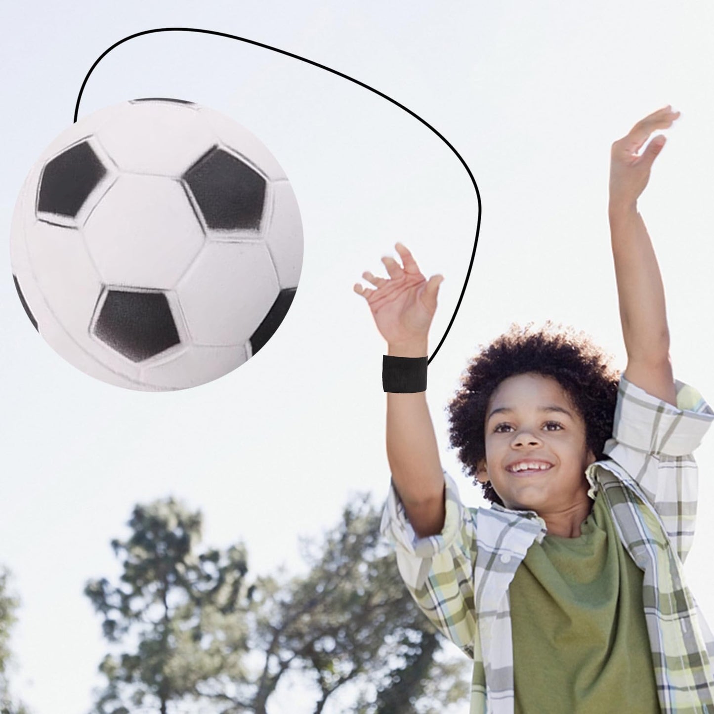 Wrist Return Ball Rubber Sport Ball with Wrist Strap and String | Rebound Ball Sports Bouncy Ball,Wrist Rebound Toy on Elastic String Ball Wrist Toy for Teens Adults Wrist Exercise