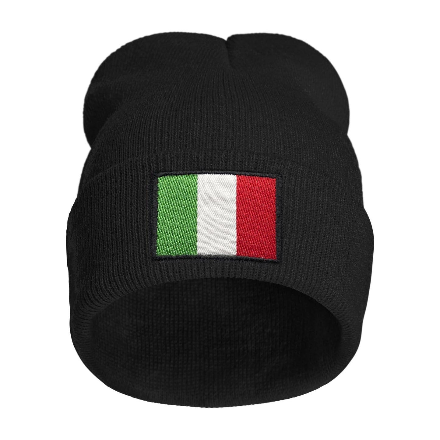 YIEOFH Italy Italian Flag Beanie Hat for Men Women Winter Warm Beanie Hats Stretch Skull Knit Hat Cap Black