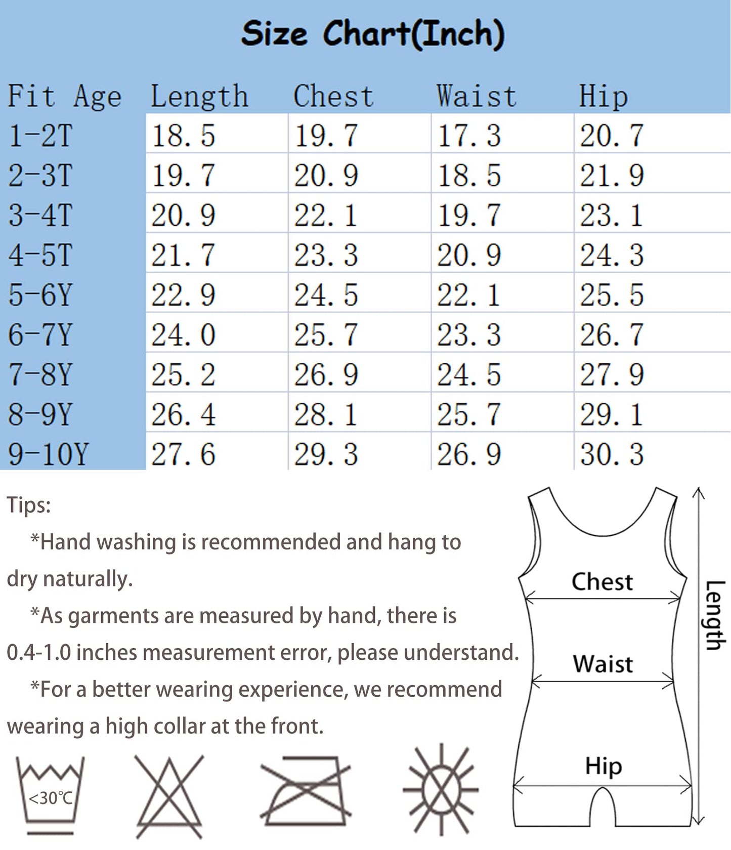 Domusgo Girls Gymnastics Leotards Size 6-7 Years Old Sparkle Rainbow Unicorn One Piece Biketard