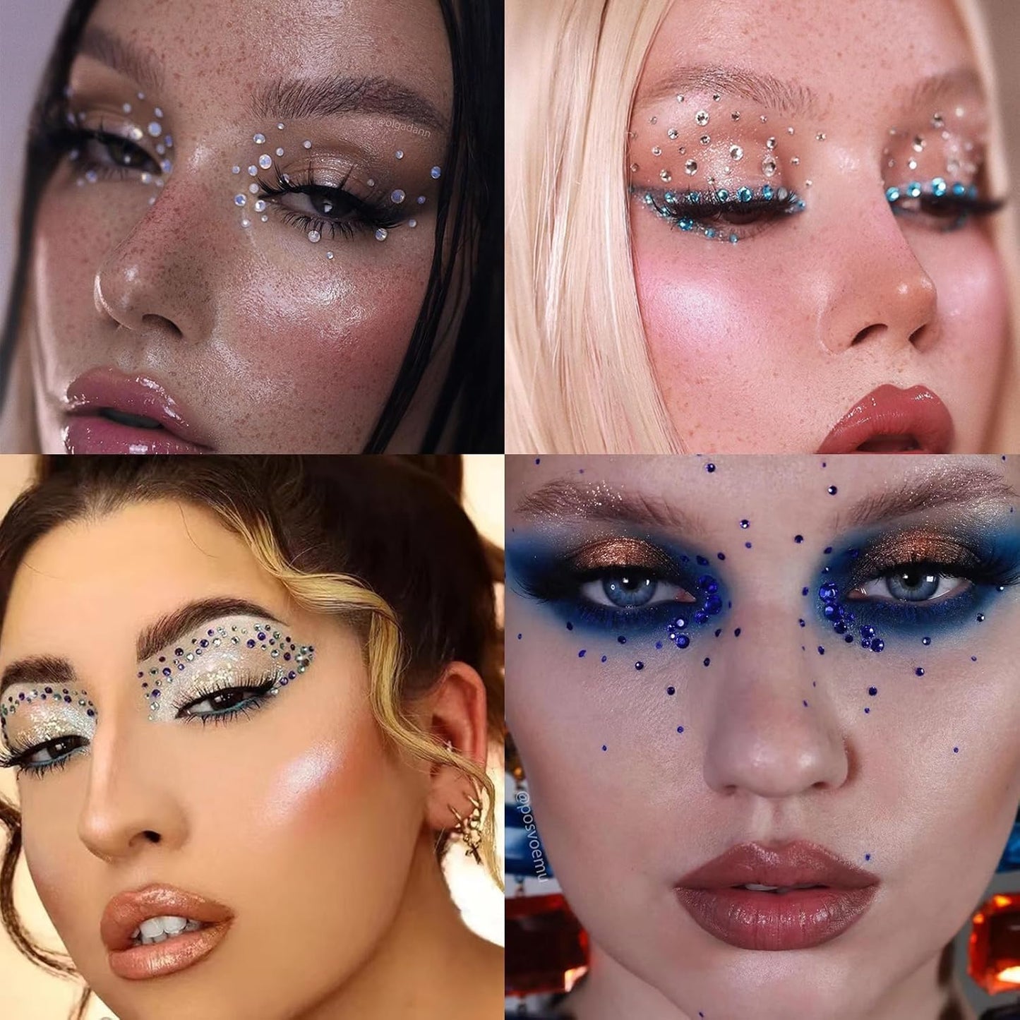 NOOEPC Face Gems Hair Gems，Self Adhesive Face Gems Rhinestones, Face Jewels Diamonds Sticky Gems for Makeup Hair Crafts Halloween Decorations