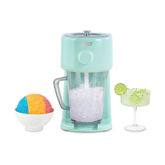 Dash Deluxe Shaved Ice & Slushy Maker with Serving Pitcher, 1L, Multi-Purpose Ice Shaver Machine for Homemade Shaved Ice, Snow Cones, Slushies, Cocktails & More - Aqua