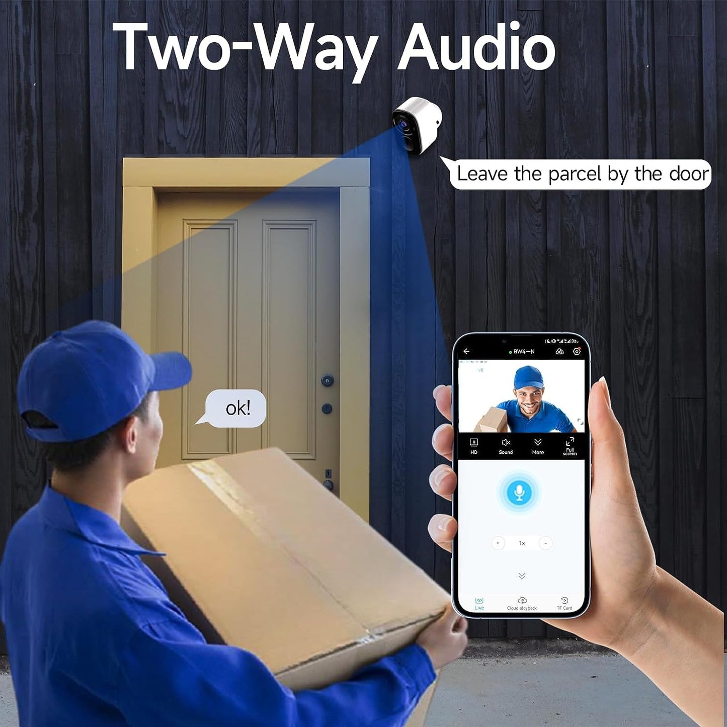 Rraycom 5MP Security Cameras Wireless Outdoor Solar Powered with AI Detection, 2K Color Night Vision Security Camera with 2 Way Audio, Alexa, No Monthly Fee, Spotlight & Siren, IP65 Waterproof