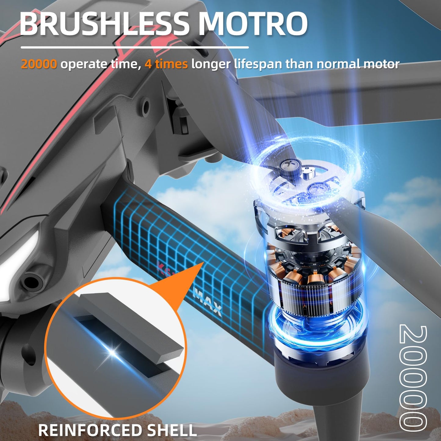 Drone with Camera for Beginner,Brushless Motor 1080P HD Drones for Adult&Kids, Drone with Optical Flow Localization, Altitude Hold, RC Quadcopters Drone with Obstacle Avoidance &One Key Take Off/Land(2 1800mAh battery)