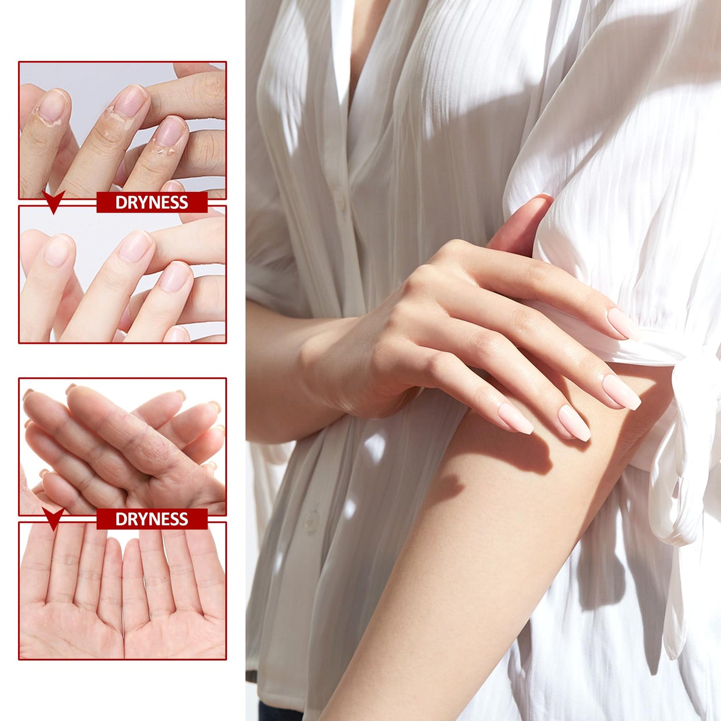 PPPanYiDi Hand Masks Moisturizing Gloves,6 Pairs Hydrating Hand Peel Masks Gift Set for Dry Cracked Hands Care,Long-lasting and Non-greasy Hand Moisturizer Gloves for Women B