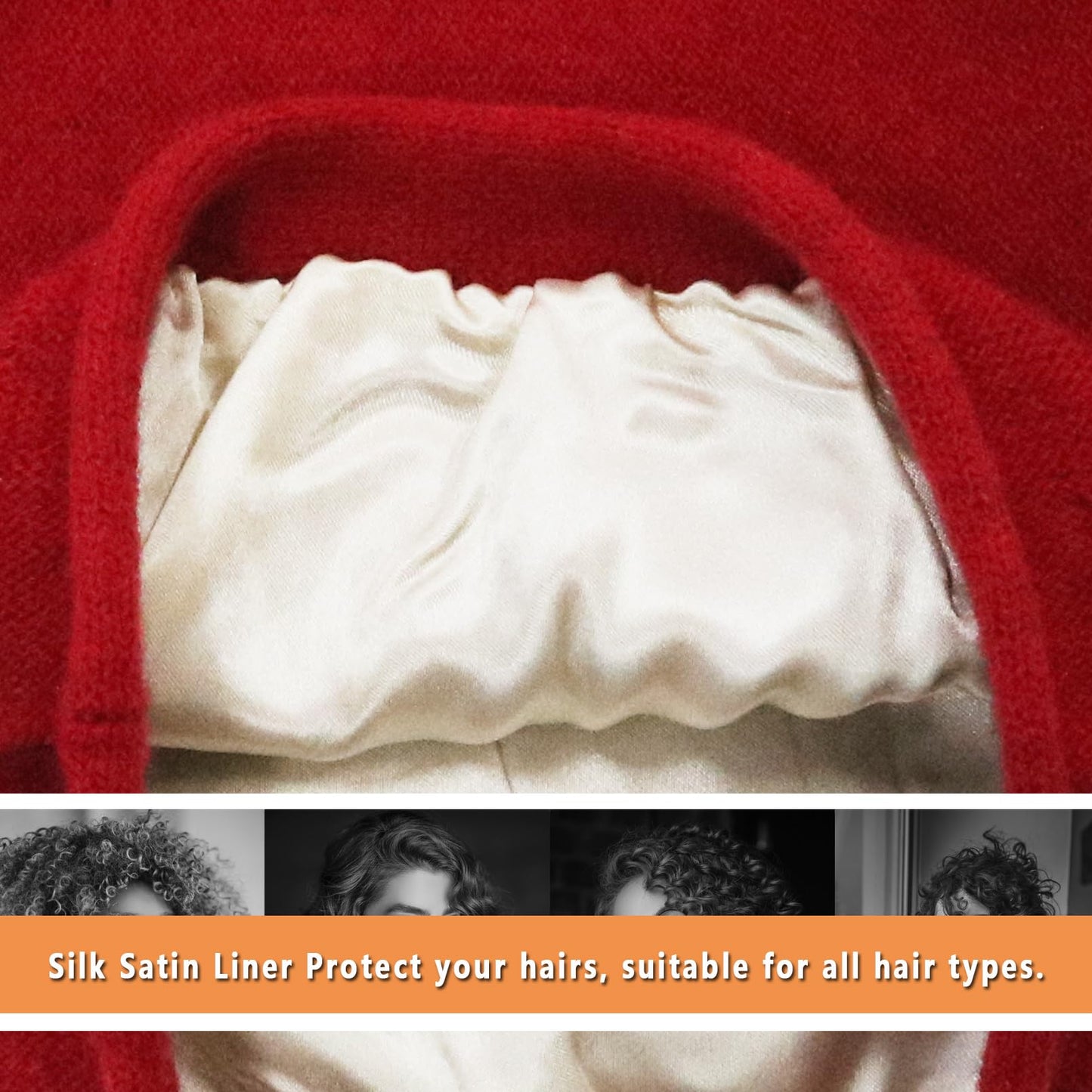 Facecozy Satin Lined Beanies Women Slouchy Beanie Knit Winter Hat for Women Men Silky Lining Lightweight Skull Beanies Cap… (US, Alpha, One Size, Burgundy)