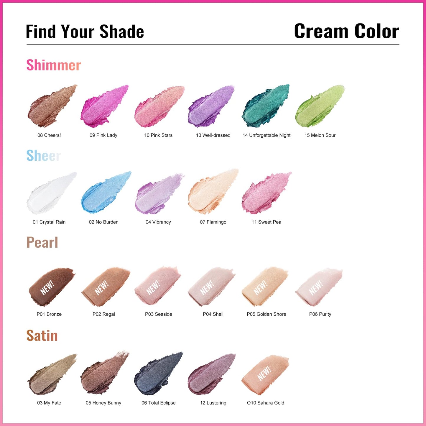Oulac Nude Gold Cream Eyeshadow also for Highlighter Highly Pigmented Eye Shadow Waterproof&Long Lasting with Moisturizing Formula Blendable Shimmer Eye Make-up,Vegan & Cruelty-Free, 6g O10