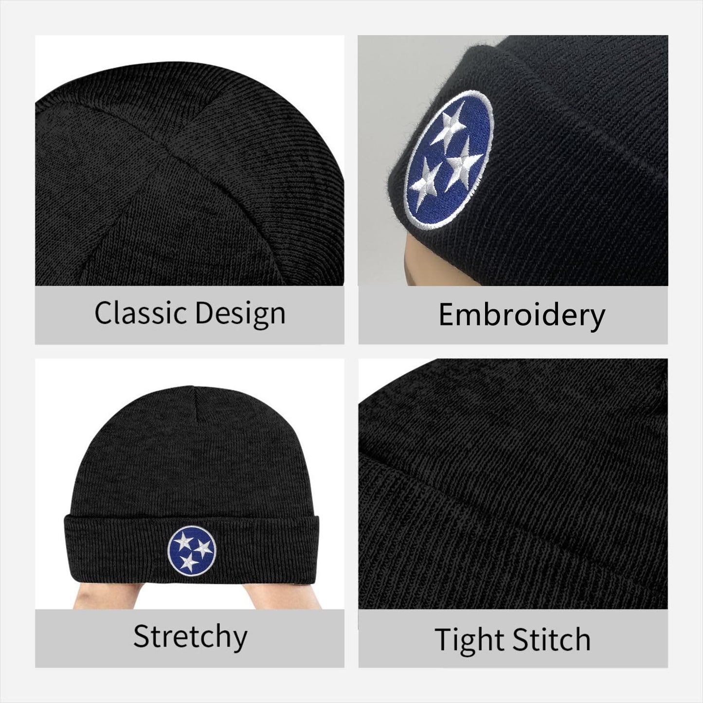 Y'all Need Jesus Embroidery Beanie for Men & Women, Faith Multi-Season Stretch Skull Knit Hats, Winter Warm Beanie