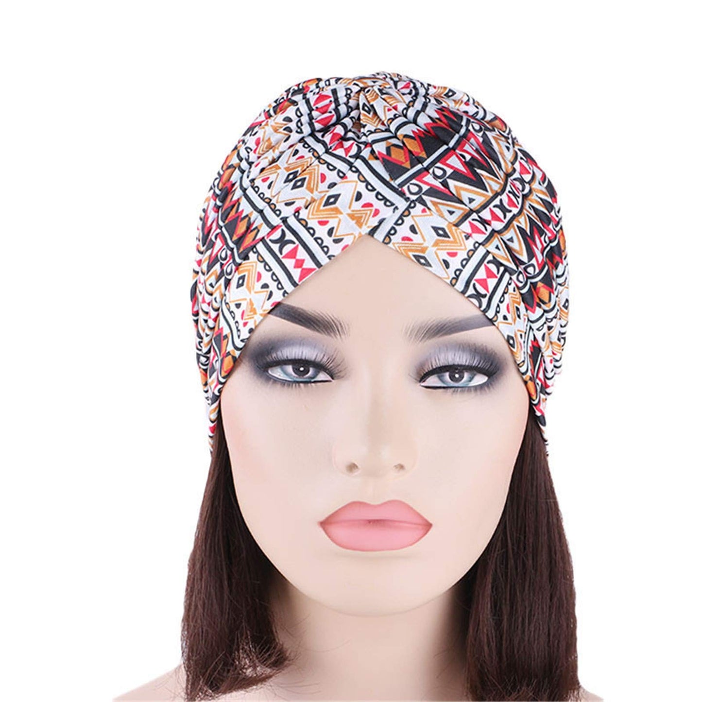 Qhome Women's Rasta Turban Indian Style Head Wrap Cap Hat Hair Cover Headband Various Print Design