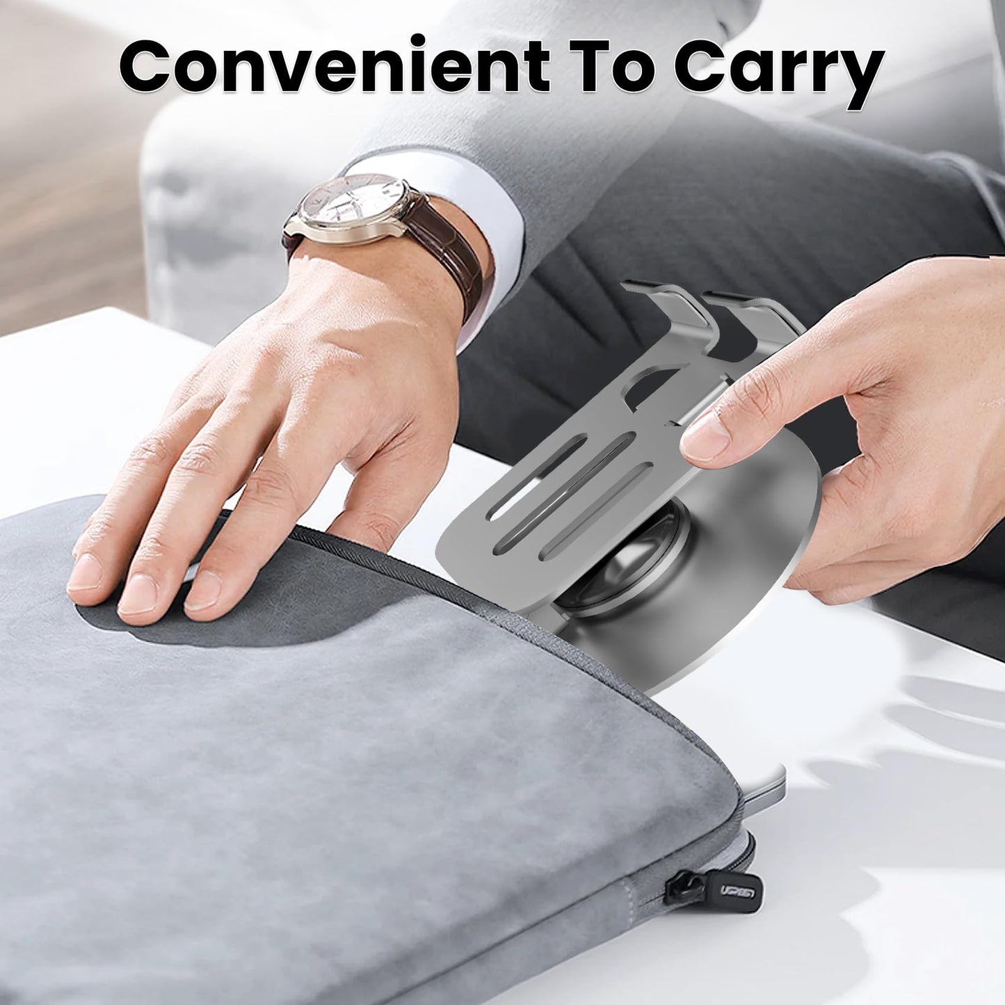 Lusosh Universal Metal Cell Phone Stand, Multi-Angel Adjustable 360° Rotation Non-Slip Metal Phone Stand Compatible with iPhone 16 Pro Max and All Smartphones (Grey)