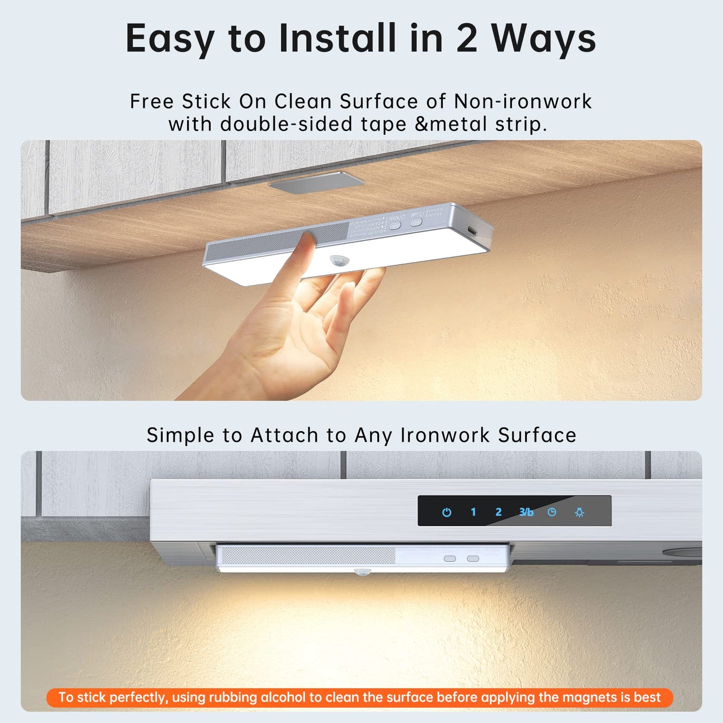 LED Closet Light with Charging Station, 6 Pcs 30LEDs 8'' Dimmer Rechargeable Motion Sensor Under Cabinet Lighting with Remote Control, Wireless Stick-Anywhere Night Light for Wardrobe,Kitchen