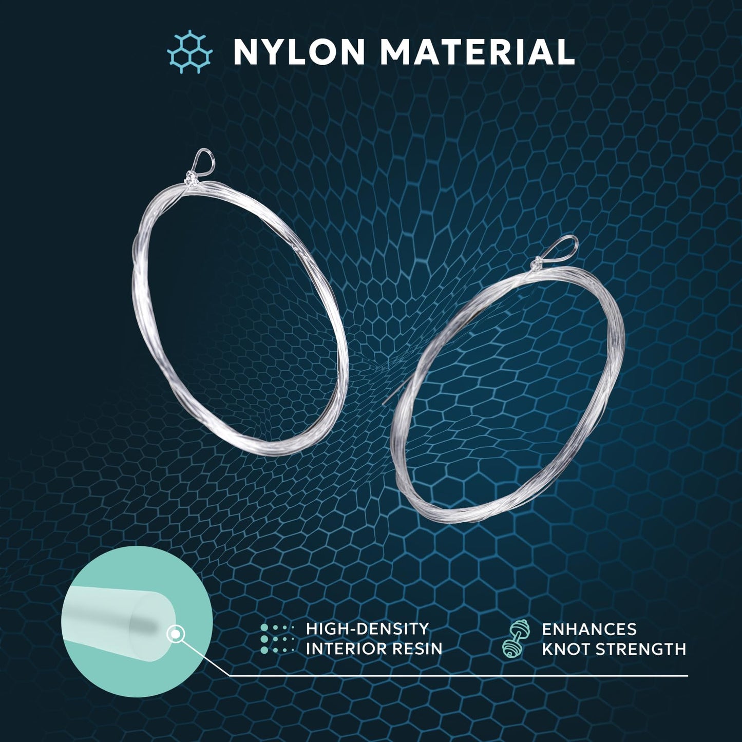 SF Pre-Tied Loop Heavy Butt Fly Fishing Bass Tapered Leader High Knot Strength Clear Nylon for Bass/Large Flies 3 Packs 9FT 8lb
