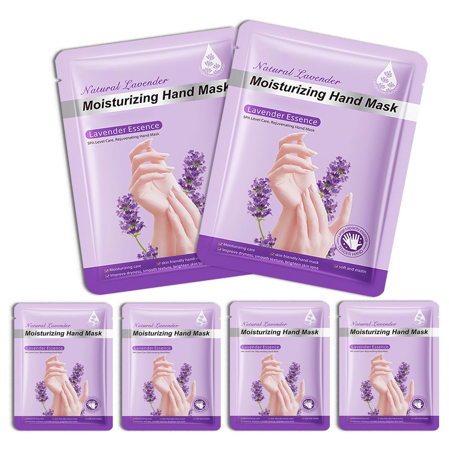 DWDiWen Hand Masks, 6 Pairs Hydrating Exfoliating Hand Peeling Mask, Smooth Hand Masks Moisturizing Gloves Overnight for Dry, Rough, Cracked Hands, Hand Skin Moisturizer Glove for Women Men（I