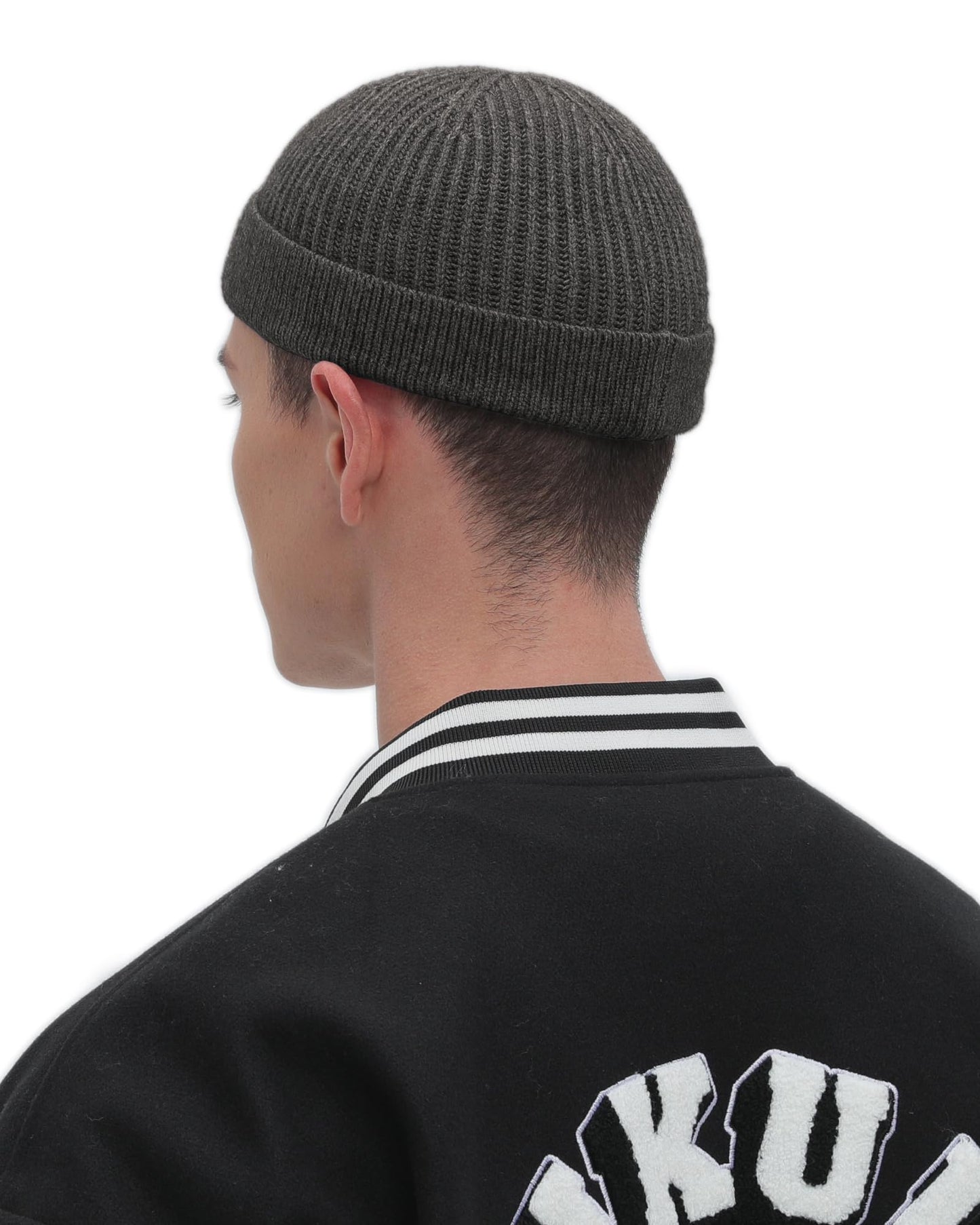 ROYBENS 2PCS Thin Swag Wool Knit Cuff Short Fisherman Beanie for Men Women, Winter Warm Hats,Trawler Watch Hat Soft Spring Fall Skull Cap Unisex