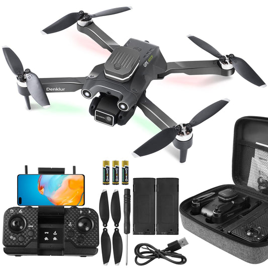 GPS Drone with 4K Camera for Adults, FPV Drones for Kids, Foldable RC Quadcopter with Brushless Motor, Auto Return, Follow Me, Circle Fly, Waypoint Fly, 2 Batteries 40 Mins Long Flight