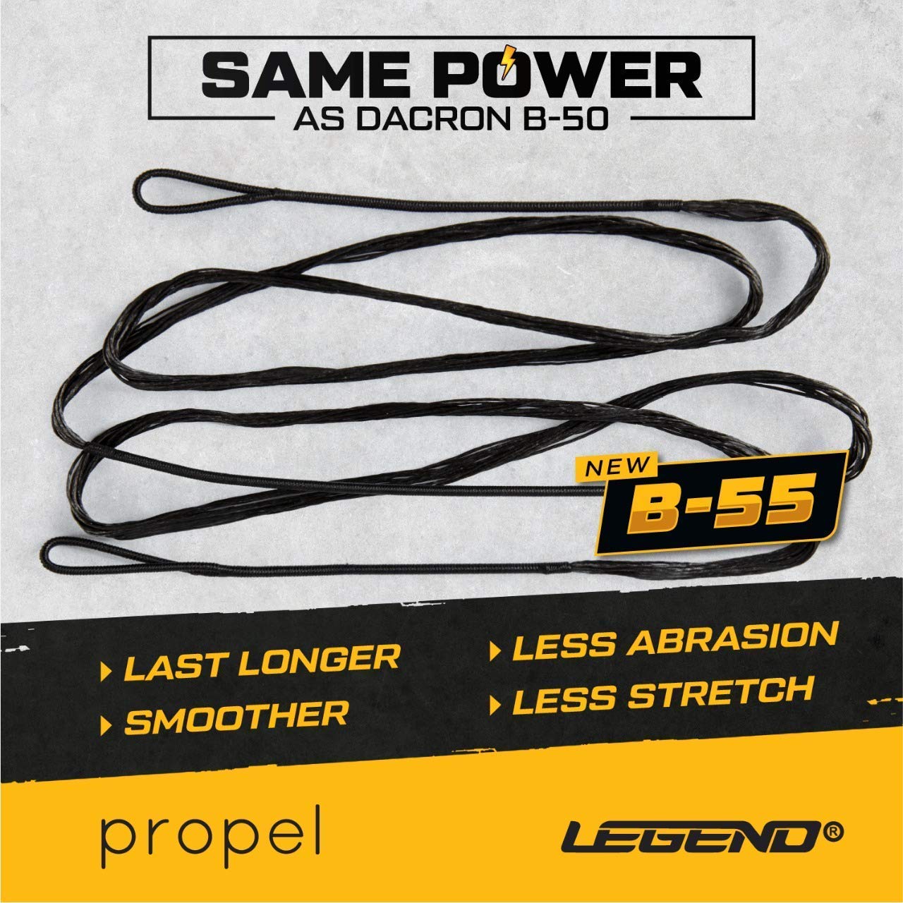 Legend Recurve Bow String - Dacron Bow String Replacement - Traditional Bowstrings - Recurve Bow Archery Accessories - Archery Equipment for Recurve Bows - Bowstring AMO 66 inch - 16 Strands