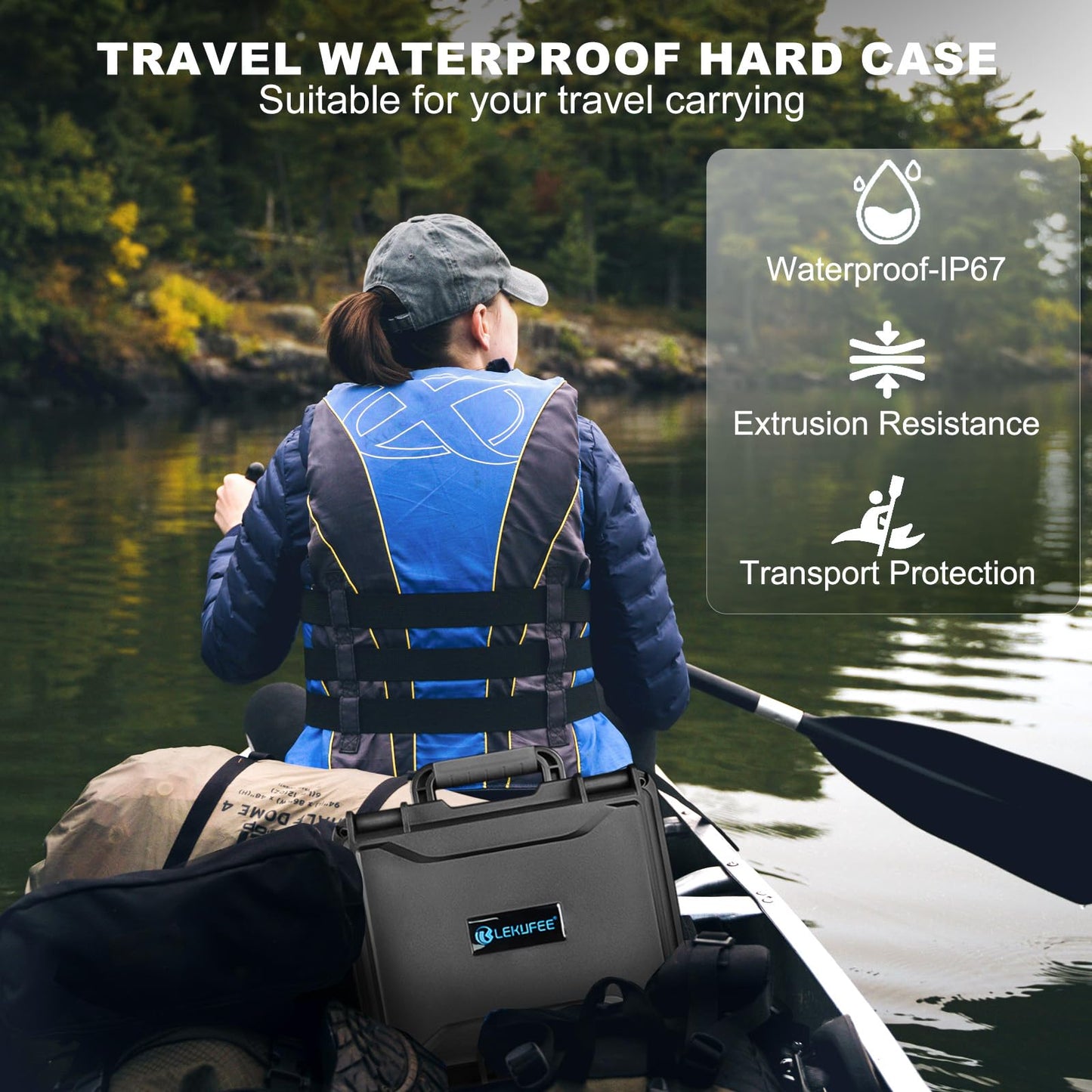 Lekufee Waterproof Hard Carrying Case for DJI Neo Drone, Neo Motion Fly More Combo, Goggles N3/3/2/Integra, RC 2/N3/N2/Motion 3/2 and Accessories (Case Only)