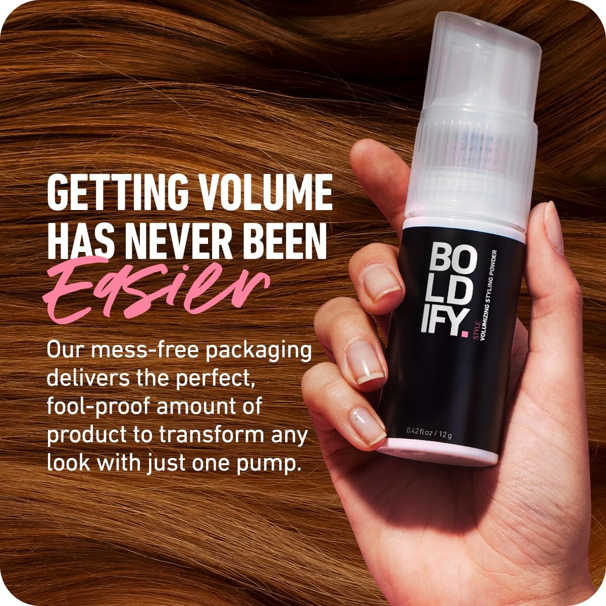 BOLDIFY Hair Texture Powder and Volumizer - Styling for Thinning Hair - Volumizing Powder for Women & Men - Travel Size