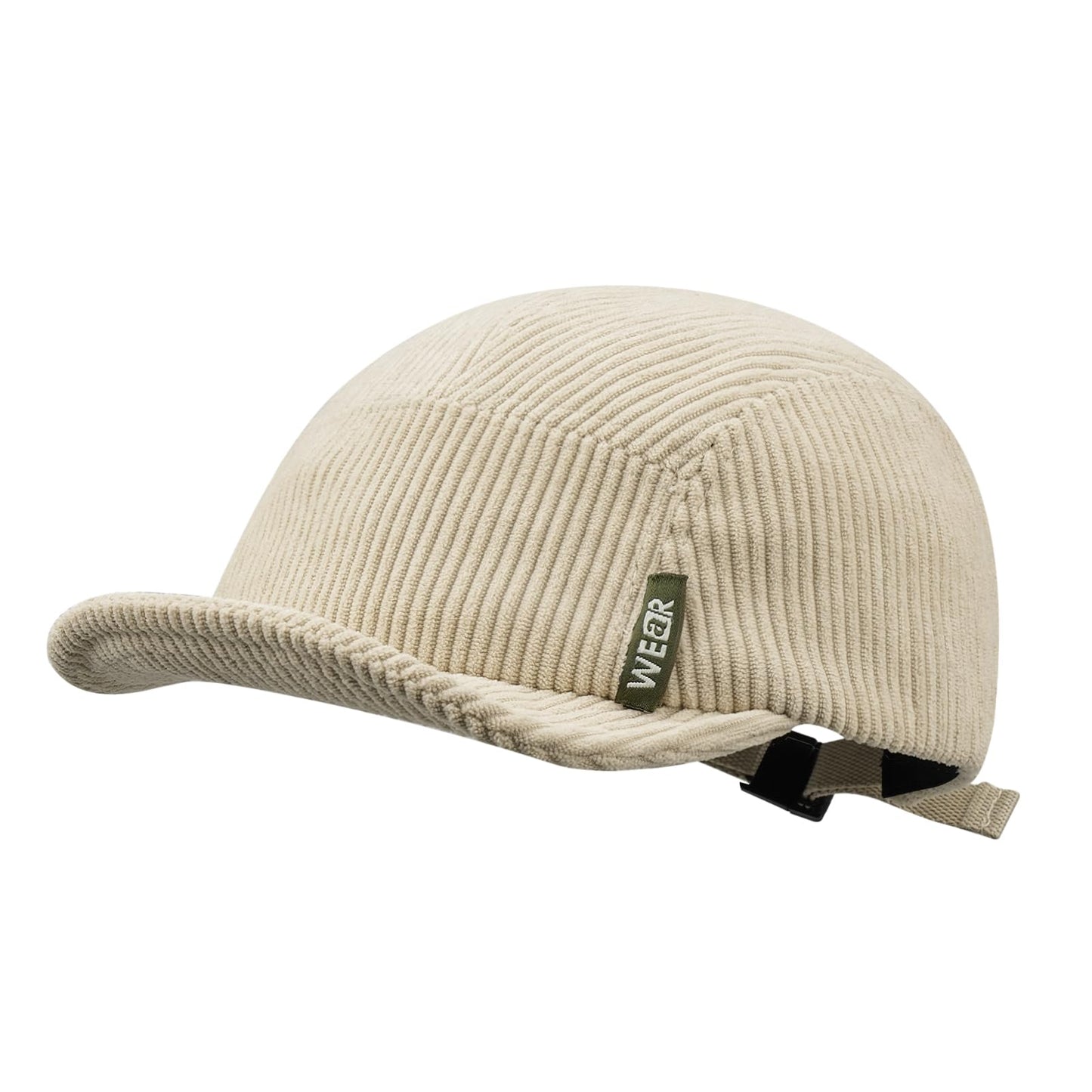 CLAPE Short Brim Baseball Cap 5 Panel Camp Hat Strapback Hat Unstructured Dad Hat Foldable Soft Ball Cap Warm Winter Fitted Cap