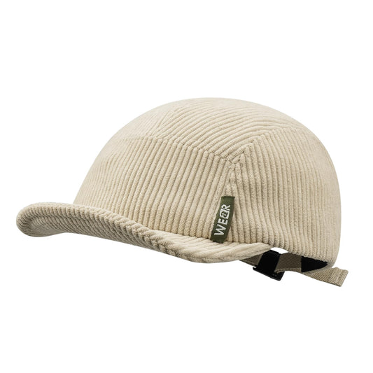 CLAPE Short Brim Baseball Cap 5 Panel Camp Hat Strapback Hat Unstructured Dad Hat Foldable Soft Ball Cap Warm Winter Fitted Cap