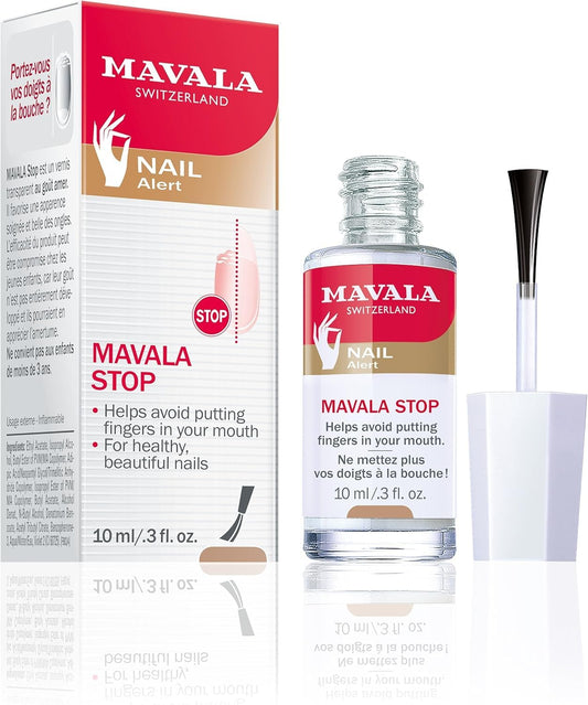Mavala Stop Deterrent Nail Polish Treatment | Nail Care to Help Stop Putting Fingers In Your Mouth | Bitter Taste | Easy Application | For Ages 3+ | 0.3 Fl Oz