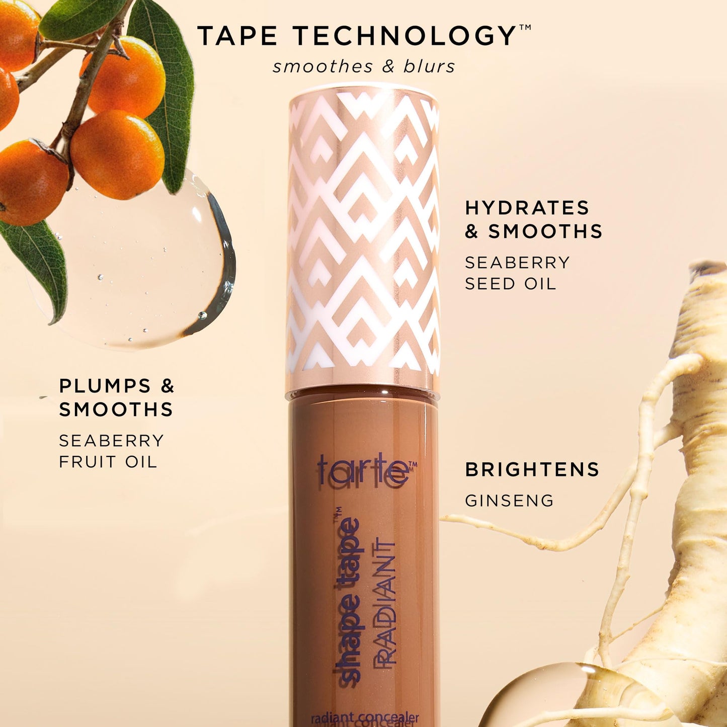 tarte shape tape radiant medium coverage concealer - 22B light beige (light skin with cool, pink undertones) - full size