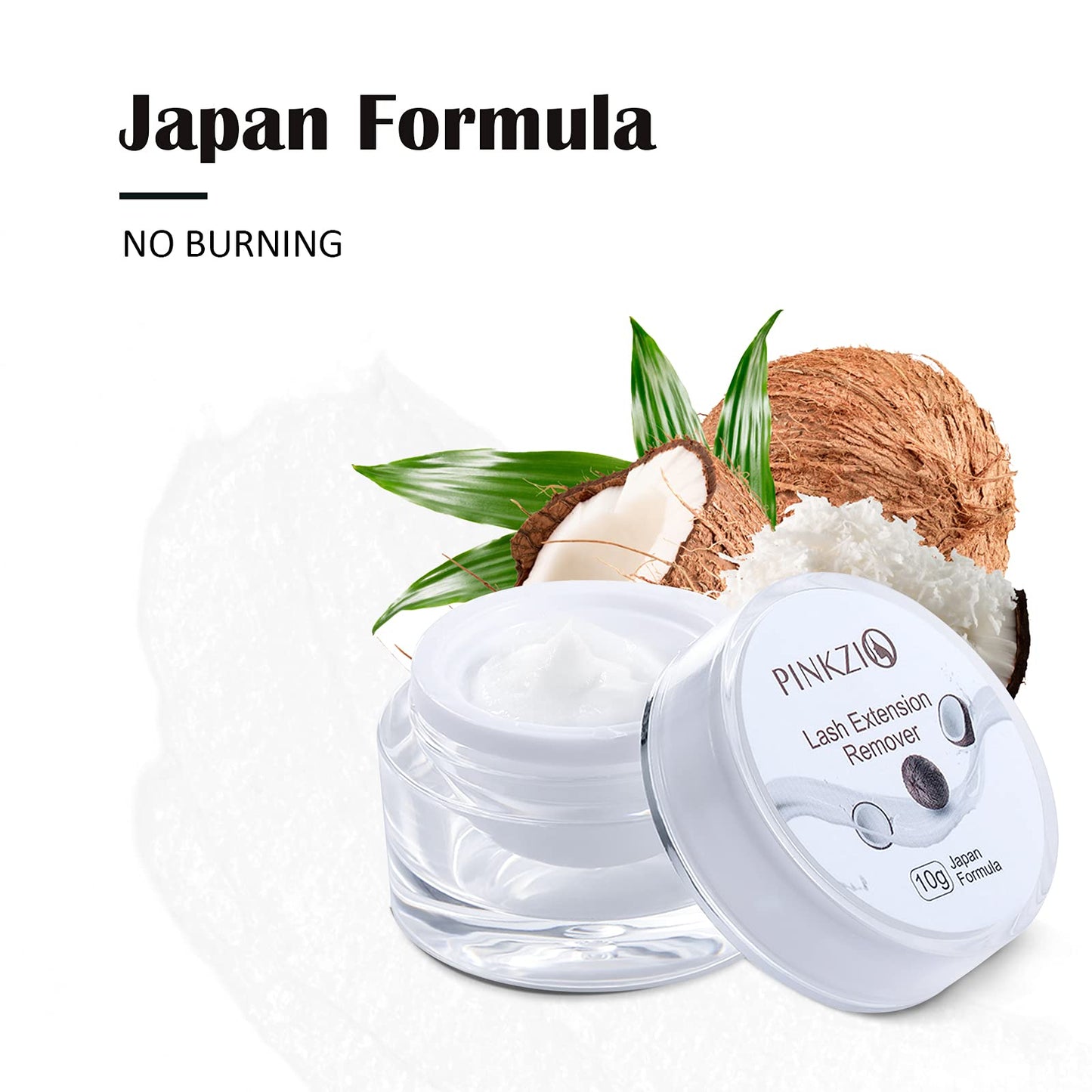 PINKZIO Eyelash Extension Remover Cream - 10ml Coconut Scent Eyelash Adhesive Remover, Lash Extension Glue Remover