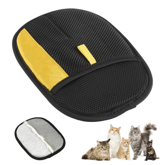 Pet Hair Removal Glove for Cats & Dogs, Electrostatic Gloves Pet Hair Removal, 2025 Upgraded Double Sided Reusable Dogs Cats Hair Grooming Gloves for Couch Furniture Carpet Curtain (1)