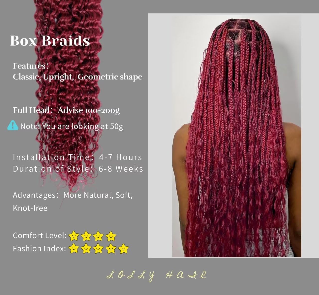Human Braiding Hair 1 Bundle 50g 26 Inch Deep Water Wave Bulk Human Hair for Braiding No Weft 12A Brazilian Virgin Curly Human Hair Extensions for Boho Braids Wet and Wavy Red Burgundy Braiding Hair