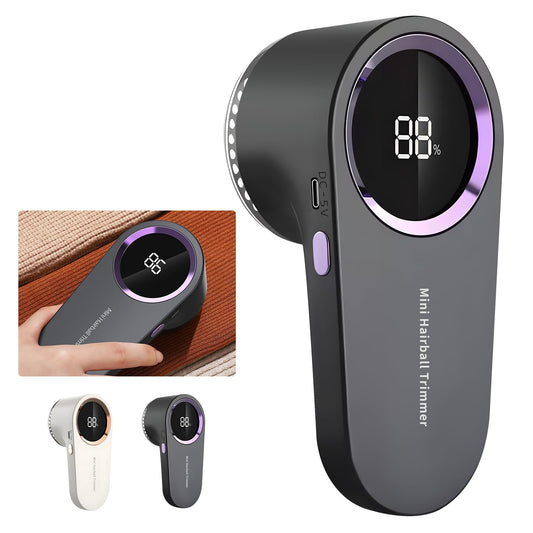 Intelligent Digital Display Lints Shaver, Rechargeable Fabric Shaver, Electric Lint Remover for Clothes, Pills Fuzzs Bobbles Trimmer, Depiller Effectively Remove Clothing Pills Lint Balls Fuzz(Gray)