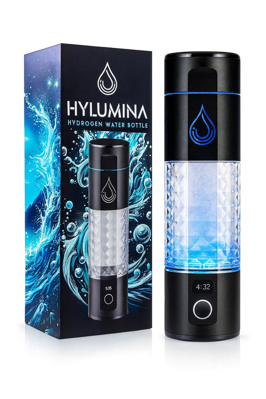 Hydrogen Water Bottle Generator – Up to 6400ppb H₂ – SPE/PEM Tech & OLED Display – Portable 9.5oz Molecular Hydrogen Water Machine – Premium Gift Packaging – Rechargeable, BPA-Free, Leakproof