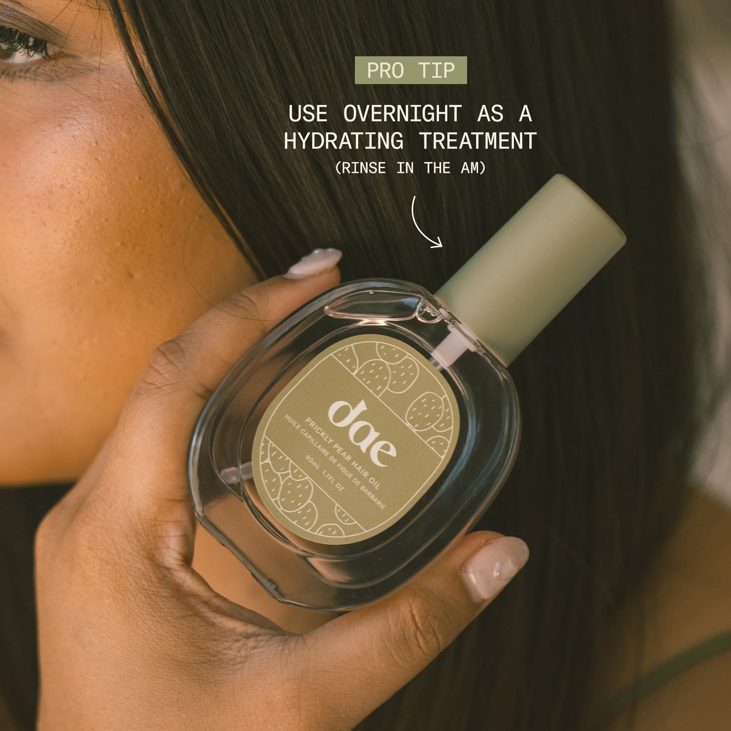 DAE Prickly Pear Hair Oil - Smooths Frizz, Hydrates, Prevents Breakage, Detangles, & Adds Shine (0.6 oz)